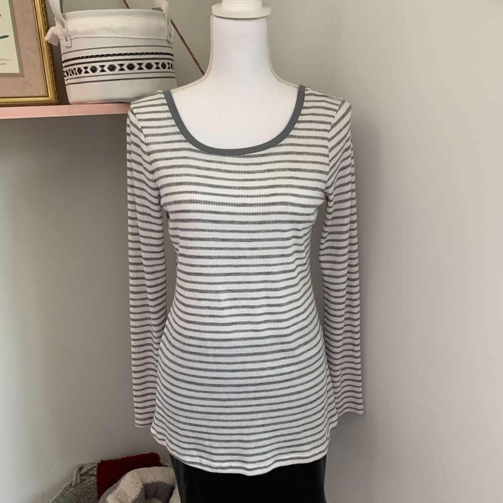 NWOT Splendid Striped Ribbed Long Sleeve Tee